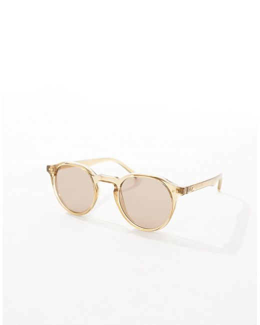 Le Specs Brown Galavant Round Sunglasses