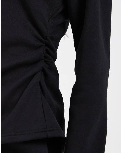 Vero Moda Black Cinched Waist Sweatshirt Co-ord