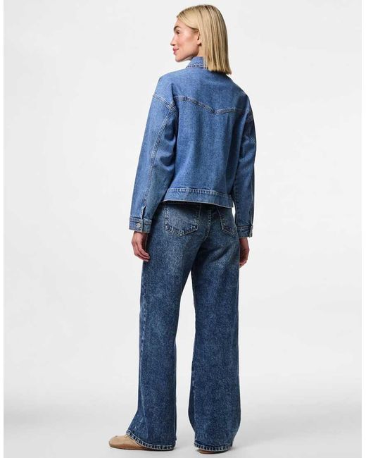 Pieces Denim Jack in het Blue