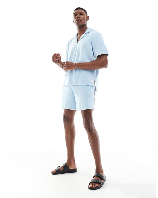 Paul Smith Paul smith – strandhemd aus frottee in Blue für Herren