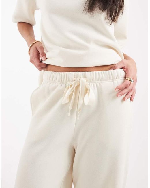 Vero Moda Natural Tie Waist Wide Leg Trackies