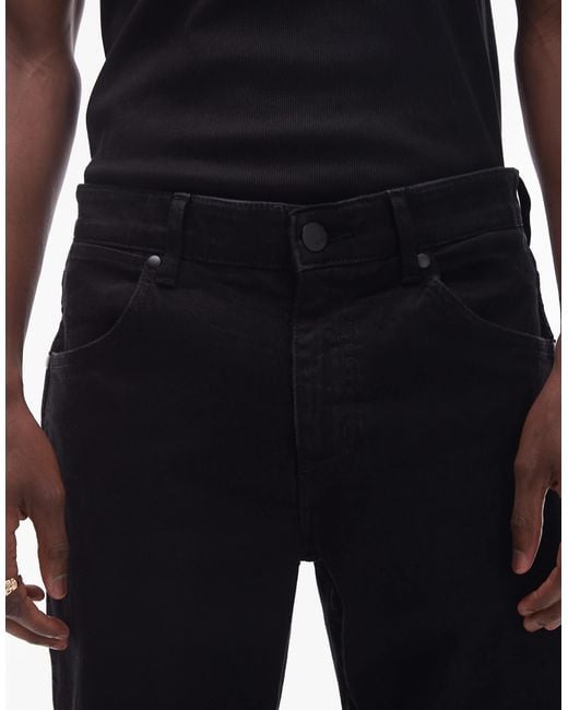 Wrangler – greensboro – gerade geschnittene jeans in Black für Herren
