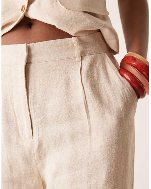 Y.A.S Natural Linen Touch Tailored High Waist Wide Leg Trouser Co-ord