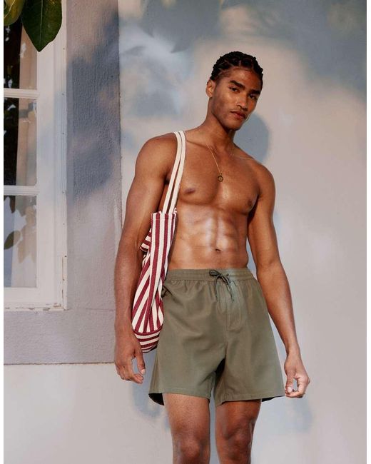 ASOS Gray Swim Shorts for men