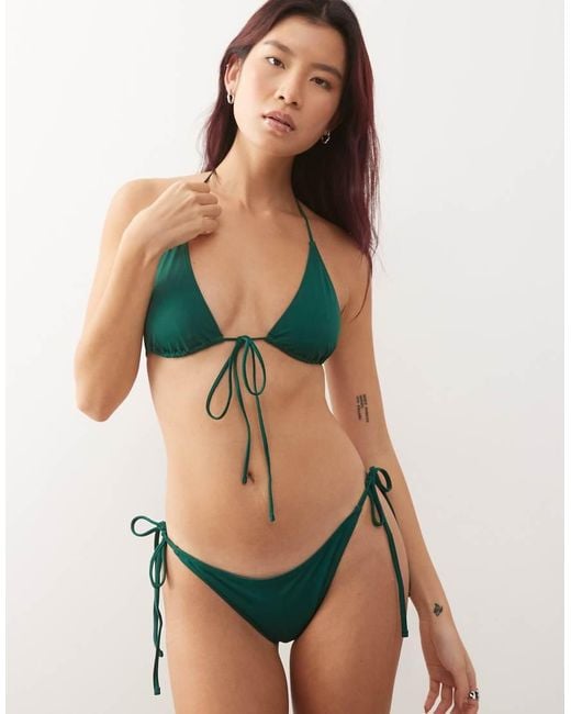 Weekday Black Triangle Tie Bikini Top
