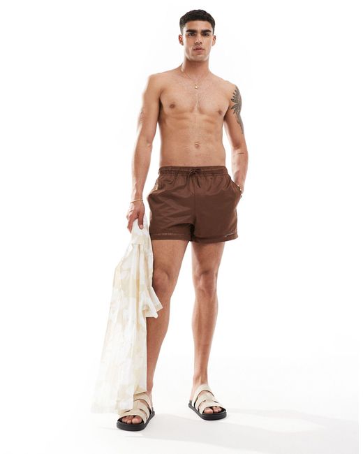 ASOS Brown Swim Shorts for men