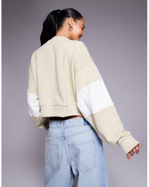 The North Face Gray Terry Oversized Cropped Crew
