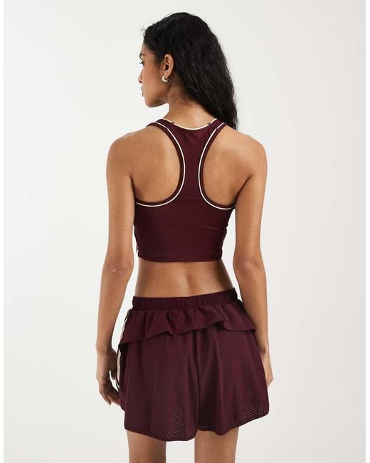 Adidas Originals Red Adidas Originals Sport Square Neck Sports Tank