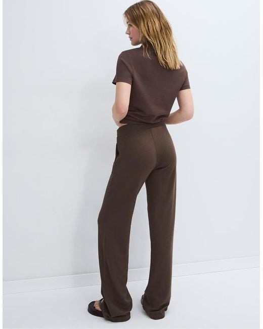 Stradivarius Brown Soft-Touch Formal Joggers