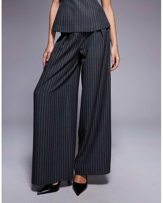 Pantaloni Sartoriali A Righe di ASOS in Blue