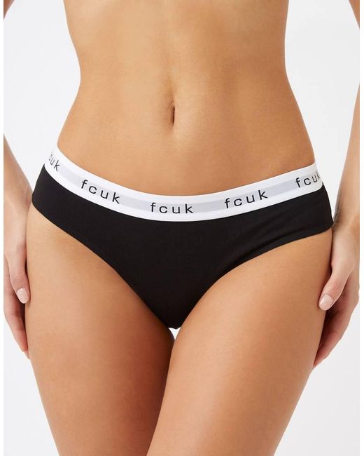 French Connection Red 7 Pack Cotton Fcuk Ladies Thongs