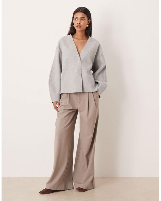 Vila Gray Clean Cropped Lightweight Jacket