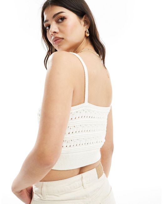 ASOS White Knitted Cami Top