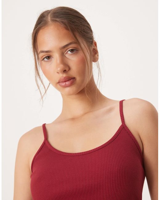 ASOS Red Rib Cami Top