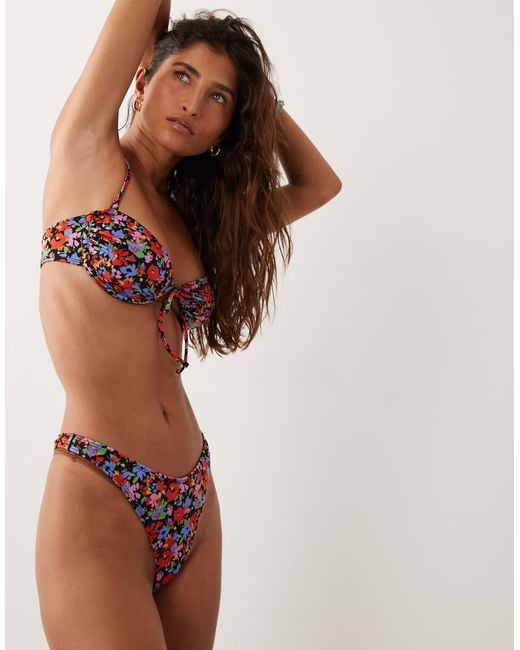 ASOS Red Jasmine Thong Bikini Bottom