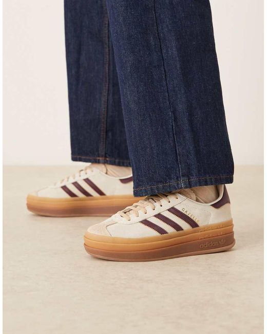 Adidas Originals Brown Gazelle Bold Trainers