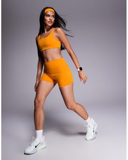 4505 Orange Medium Support Running Bra With Removable Padding