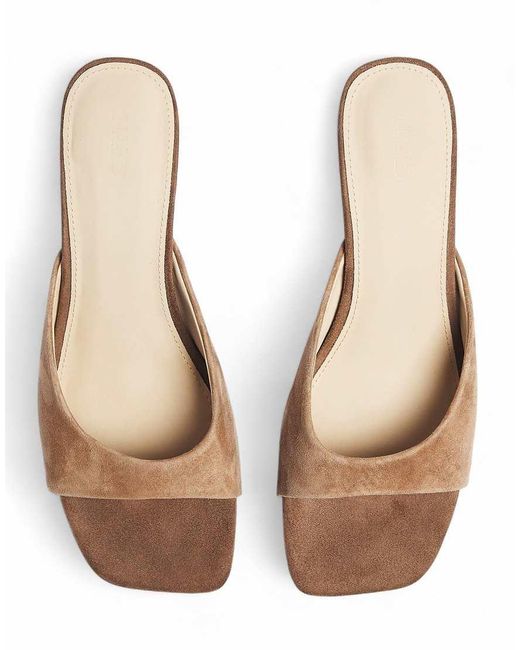 NA-KD Natural Suede Mules