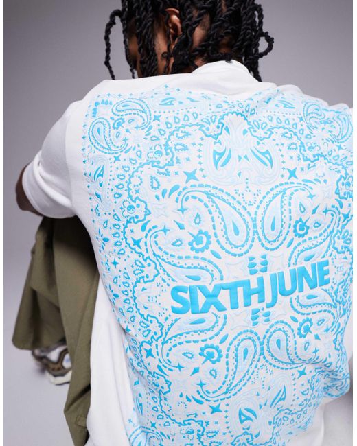 Sixth June – t-shirt in Blue für Herren