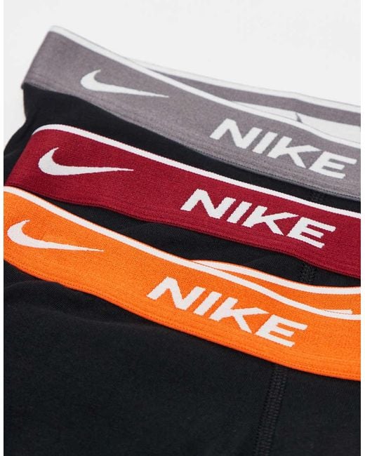 Nike Blue Essential Cotton 3 Pack Trunks for men