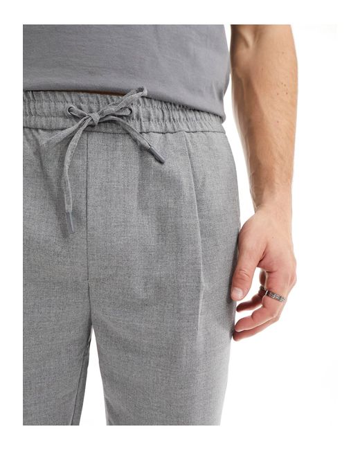 Pull&Bear Gray Tailored Pants for men