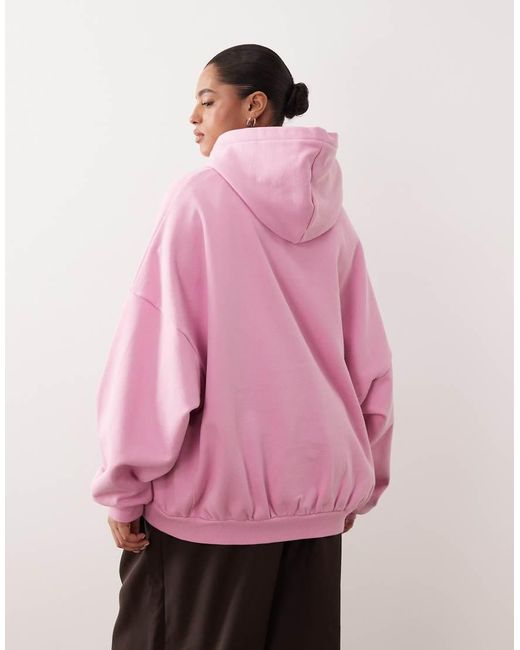 ARRANGE Pink Curve Oversized Premium Heavy Weight Hoodie