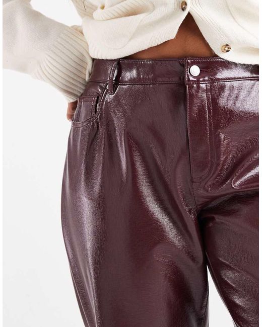 Vero Moda Multicolor Tessa High Waist Wide Leg Vinyl Pants