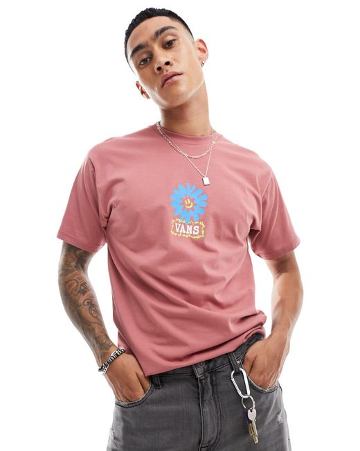 Vans – t-shirt in Pink für Herren