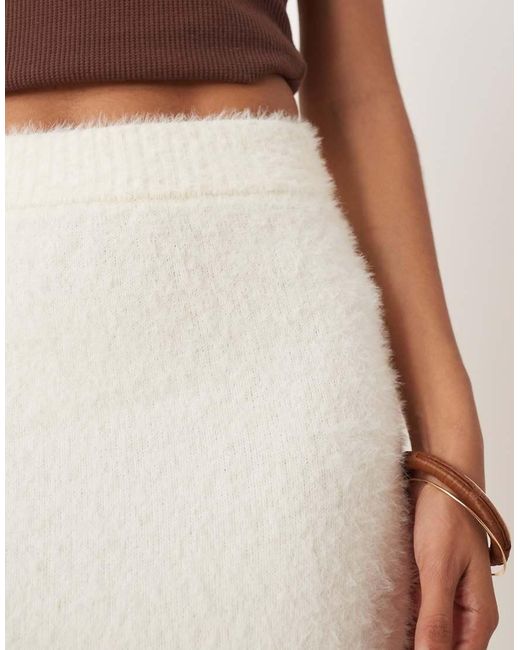 Glamorous Natural Loose Fit Knitted Maxi Skirt