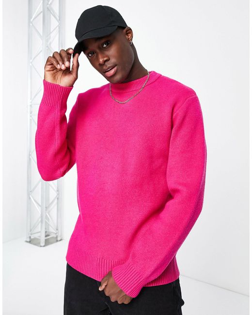 River Island Knitted Crew in Pink for Men Lyst