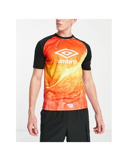 Umbro – global – jersey-t-shirt in Orange für Herren