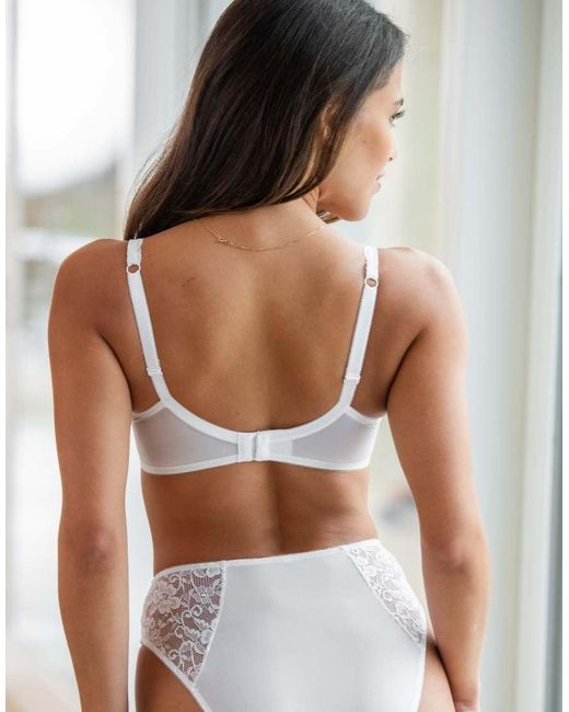 Pour Moi White Rebel Padded Plunge Bra