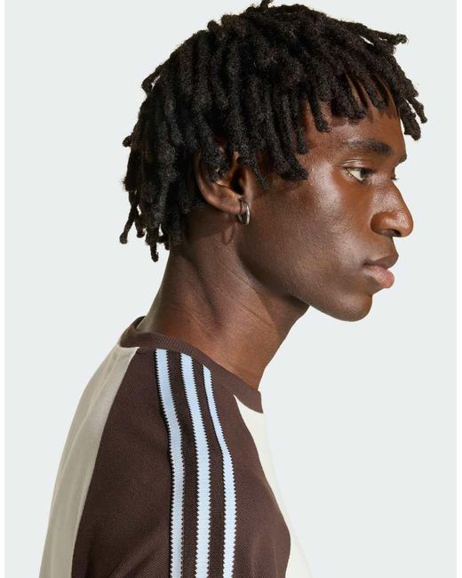 Adidas Originals Natural Britcore Short Sleeve Ringer T-Shirt for men
