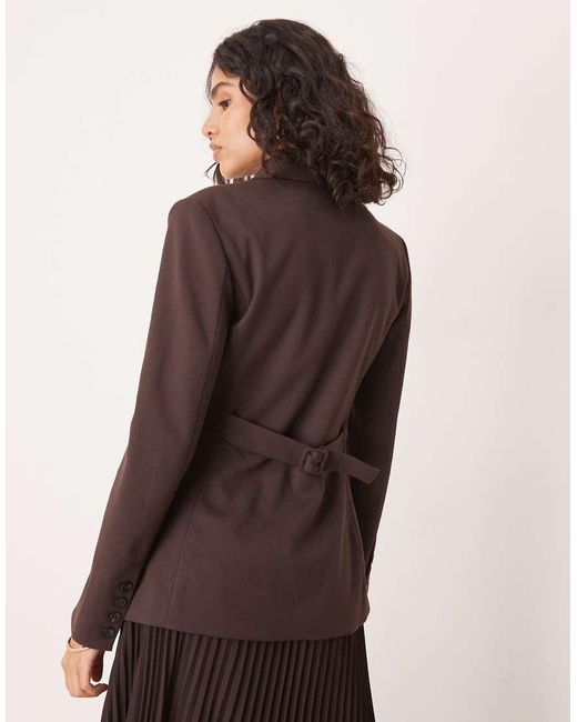Pretty Lavish Brown Cinched Blazer Co-ord
