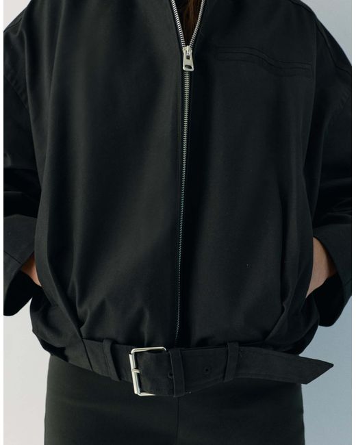 Bomber bouffant Pull&Bear en coloris Black