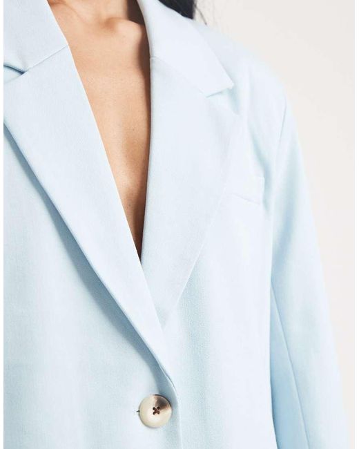 Object Blue Oversized Tailored Blazer Co-ord