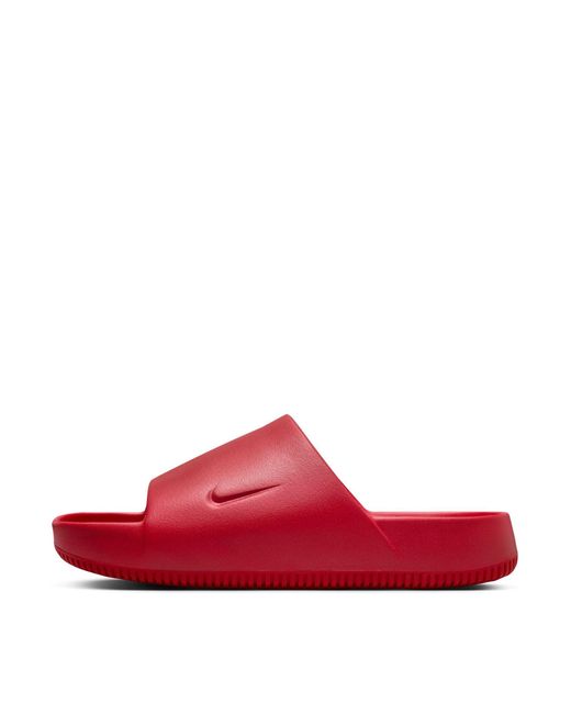 Nike Red Calm Slides for men