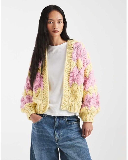 Kiwi & Co Multicolor Hugs & Kisses Hand Knit Cardigan