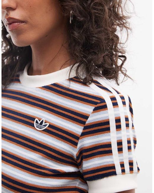 Adidas Originals White Terry Towelling T-Shirt