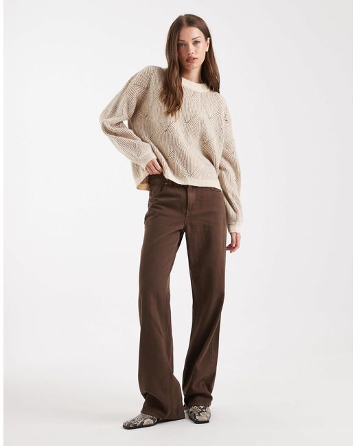Pieces Natural – strickpullover