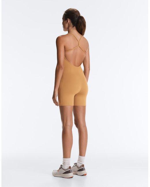Oysho Natural Comfortlux Braided Short Jumpsuit