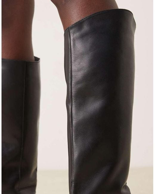 ASOS Natural Callahan Leather Riding Boots