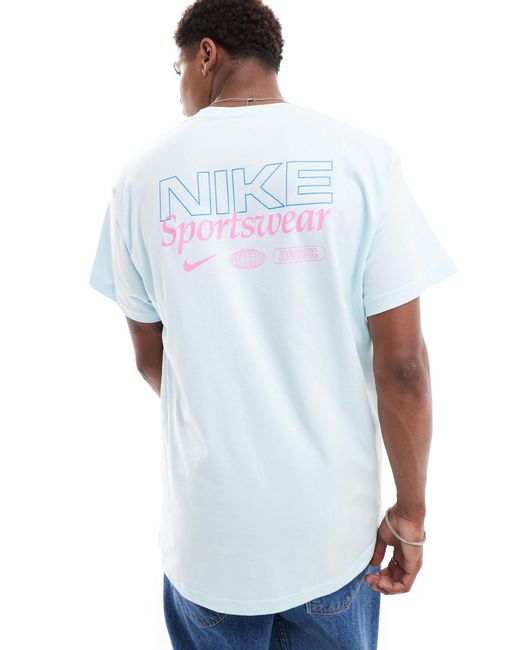 T-shirt à imprimé graphique au dos - clair Nike pour homme en coloris White