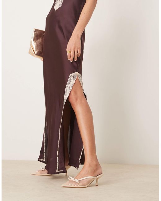 Raid Purple Bexley Kitten Heeled Mules