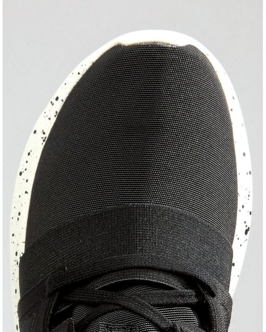 adidas gazelle silver green womens adidas Originals Big Kids Tubular Invader Strap Sneaker Black S80474 - Black main image 0
