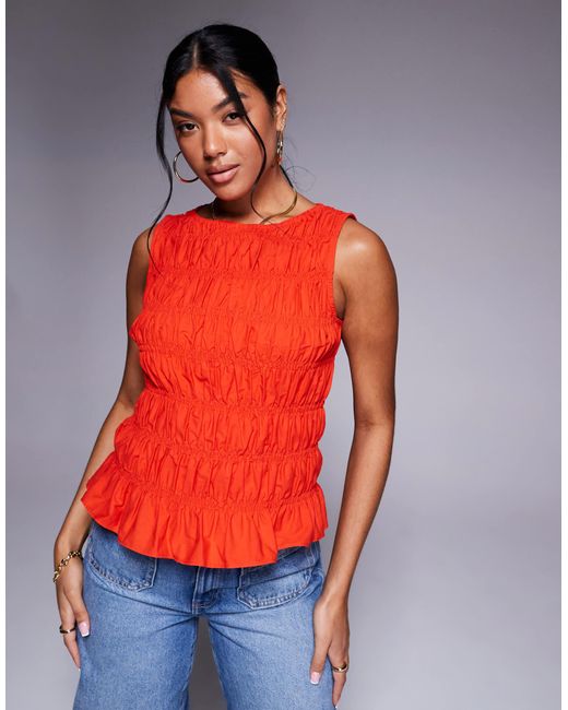 River Island Shirred Tank Top