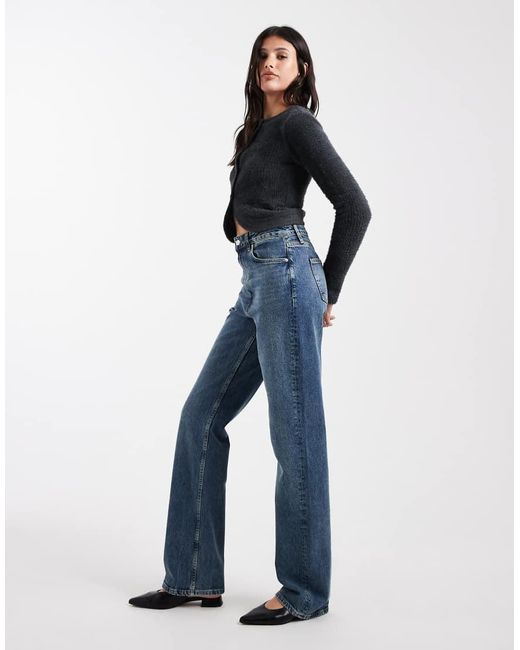 ASOS Blue Asos Design Tall Comfort Stretch Straight Leg Jean