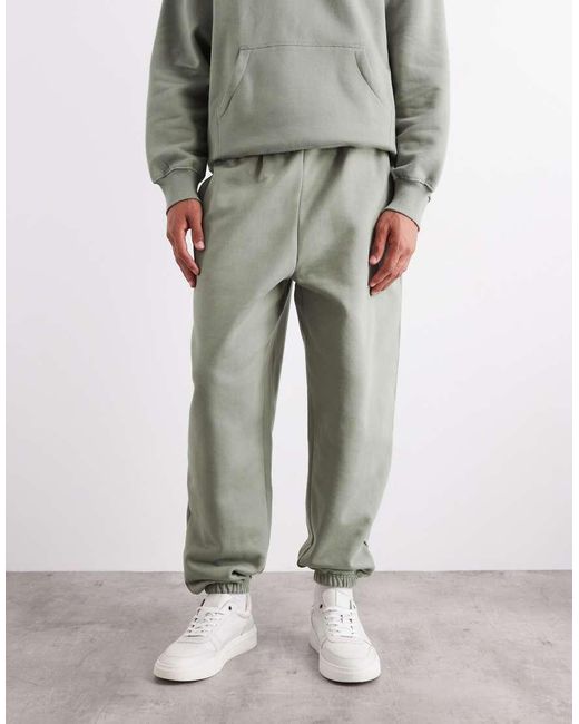 ASOS Gray Premium Heavyweight Relaxed jogger for men