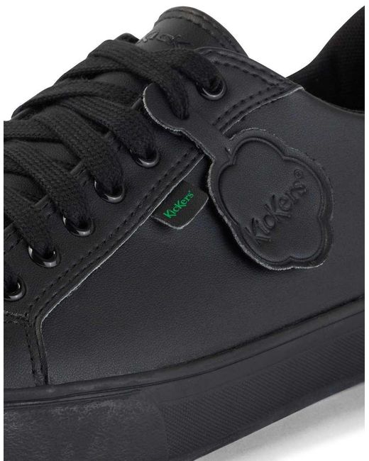 Kickers Black Tovni Vegan Lace Up Shoes