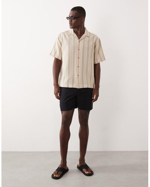 Only & Sons Natural Short Sleeve Relaxed Fit Knit Shirt for men